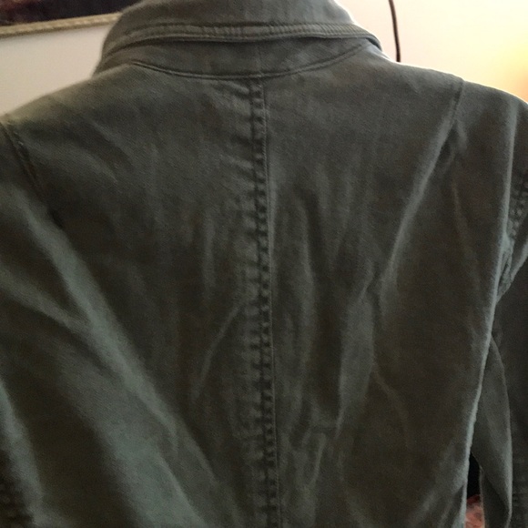 Faded Glory denim Olive Grn Jacket 12 14 L - Picture 8 of 8